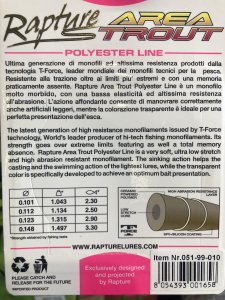 Rapture Line Area Trout Polyester 200m 0.112mm