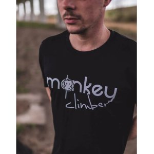 Tričko Monkey Climber přední strana černá velikost L