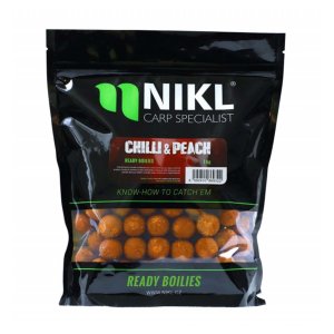 Nikl Ready Boilies Chilli & Peach 15mm 1kg