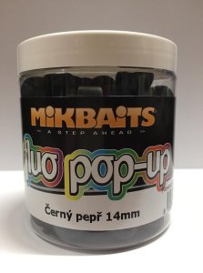Mikbaits Fluo Pop up 250ml Čierny Peper 14mm