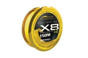 Mistrall Silk X8 150m 0,10mm f. fluo žlutá