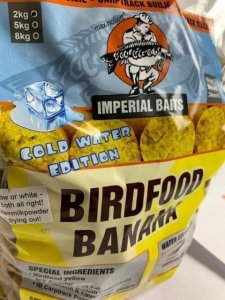 Imperial Baits Boilies Cold Water Birdfood Banana 16mm 1kg