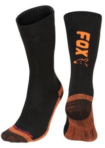 Fox Black Orange Thermolite long sock vel.10 - 13 Eu 44-47