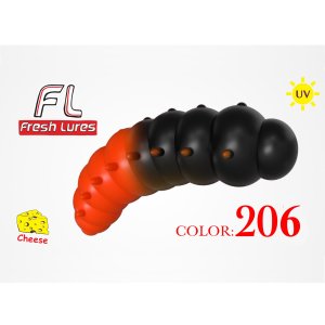 Fresh Lures Mokhnatka 1,2" 3cm 1,58gr #206 Orange-Black
