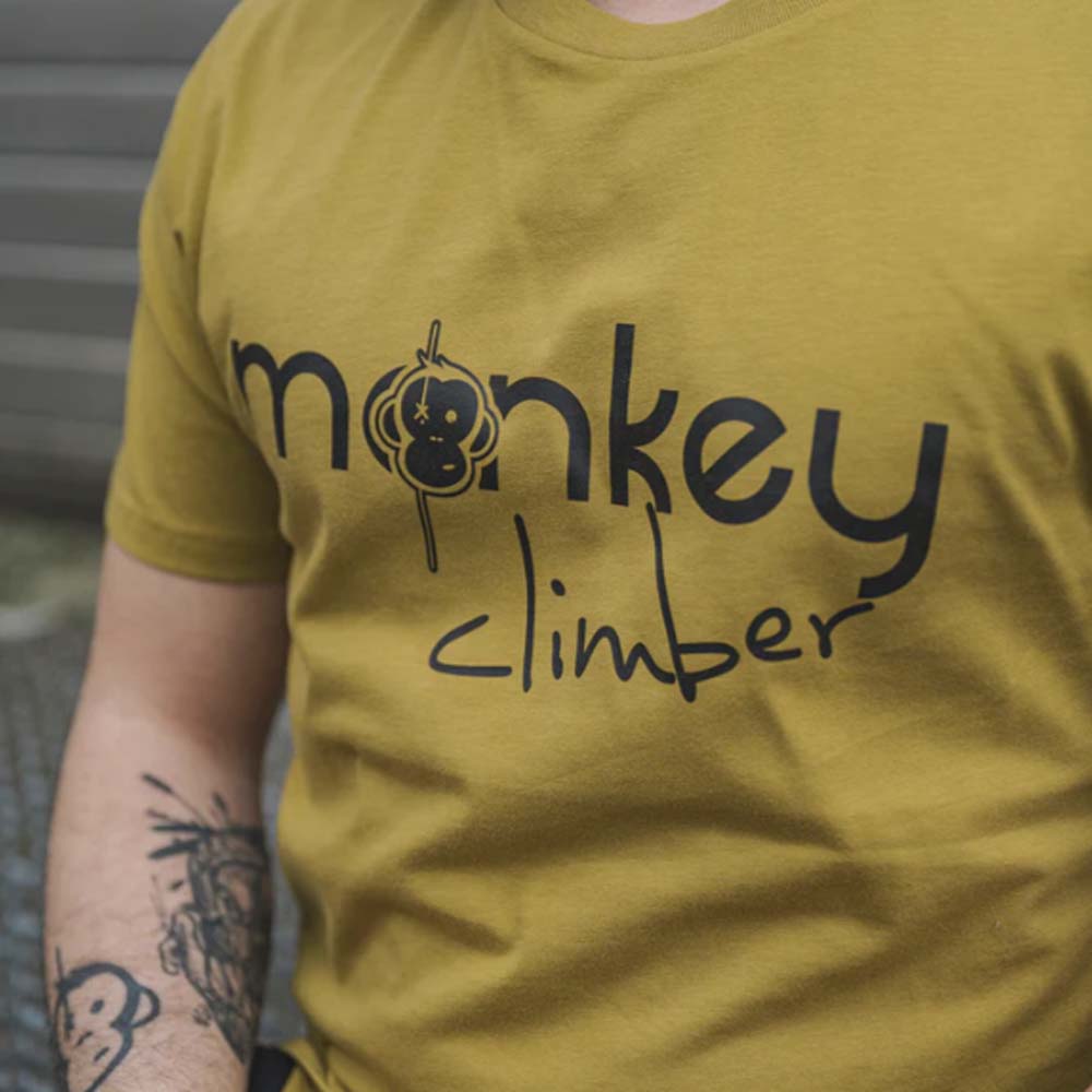 Tričko Monkey Climber Front Cover Olive Oil velikost M