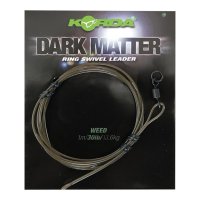 Korda Dark Matter Leader velikost 8 Ring Swivel Weedy Green 40lb 1m