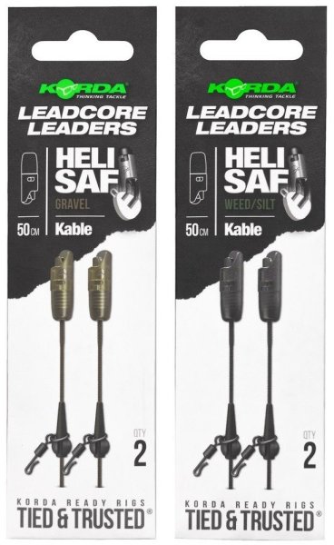 Korda Cable Leadcore Leader Heli Safe Weed 50cm